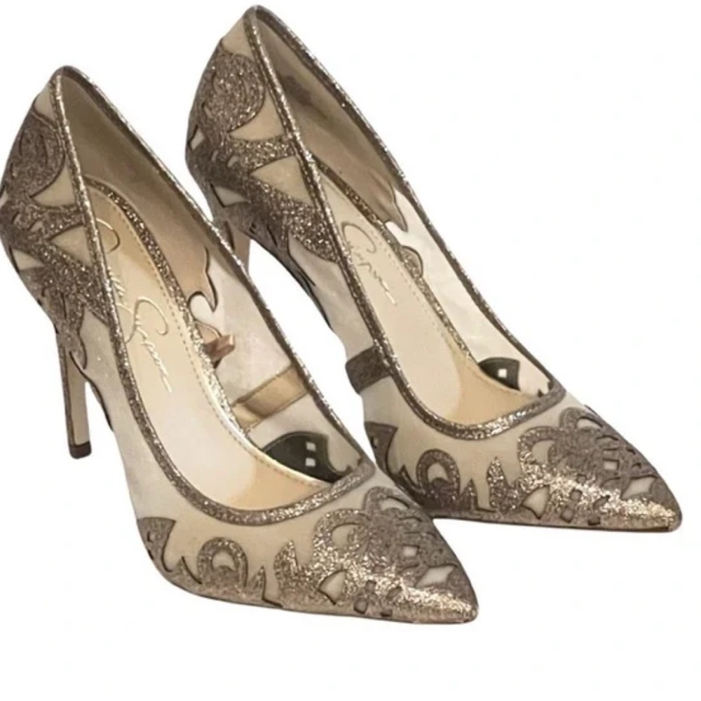 2/$25 Jessica Simpson Rose Gold Heels Elegant Pumps